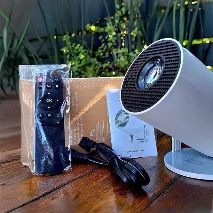 HY300 Portable Mini Projector, 4K 1080P Full HD Projector, Support Video Projector, WiFi 5G BT 5.0, Cinema Projector 180° Can Be Rotated, Android 11, Compatible with TV Stick/Windows/iOS/Android (White)