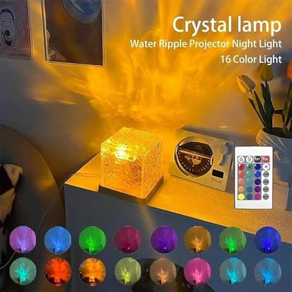 Ocean Wave Night Light Projector Lamp – 3D Water Wave LED Projection Lamp with Remote Control for Bedroom, Romantic Decor, Valentine Day Gift, Love Gift for Her, Couple Gift