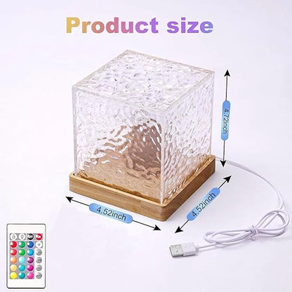 Ocean Wave Night Light Projector Lamp – 3D Water Wave LED Projection Lamp with Remote Control for Bedroom, Romantic Decor, Valentine Day Gift, Love Gift for Her, Couple Gift