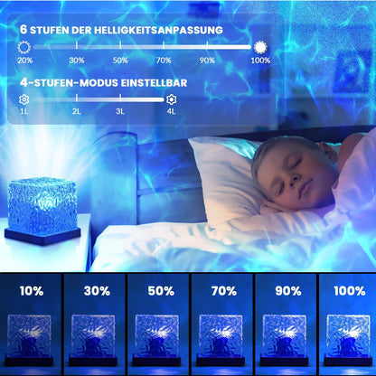 Ocean Wave Night Light Projector Lamp – 3D Water Wave LED Projection Lamp with Remote Control for Bedroom, Romantic Decor, Valentine Day Gift, Love Gift for Her, Couple Gift